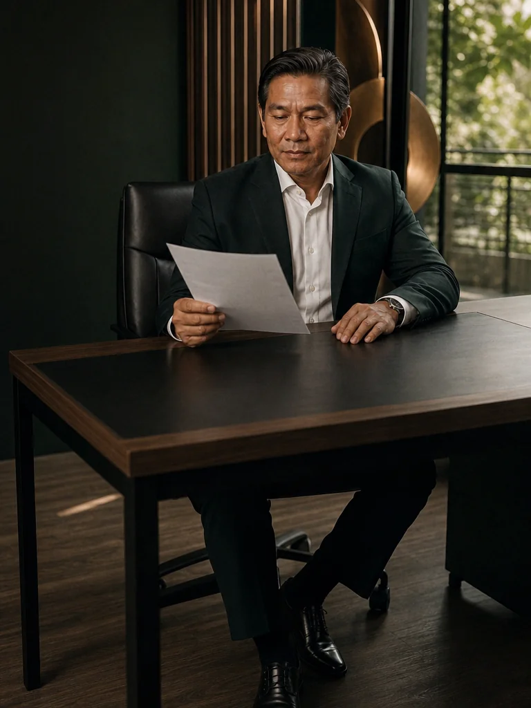 Raul Arantes analisando documentos