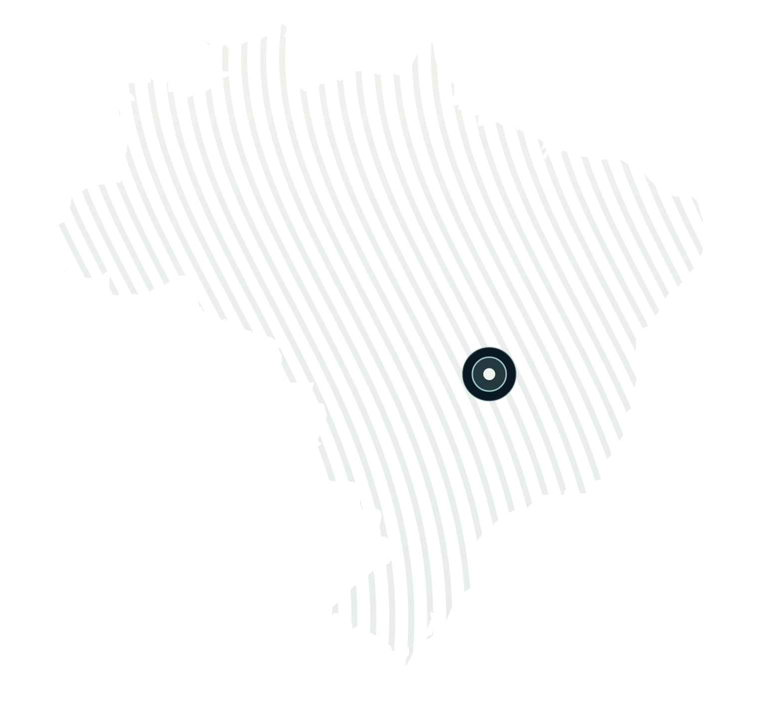 Mapa do Brasil desenhado em linhas, com destaque para Brasília no Distrito Federal